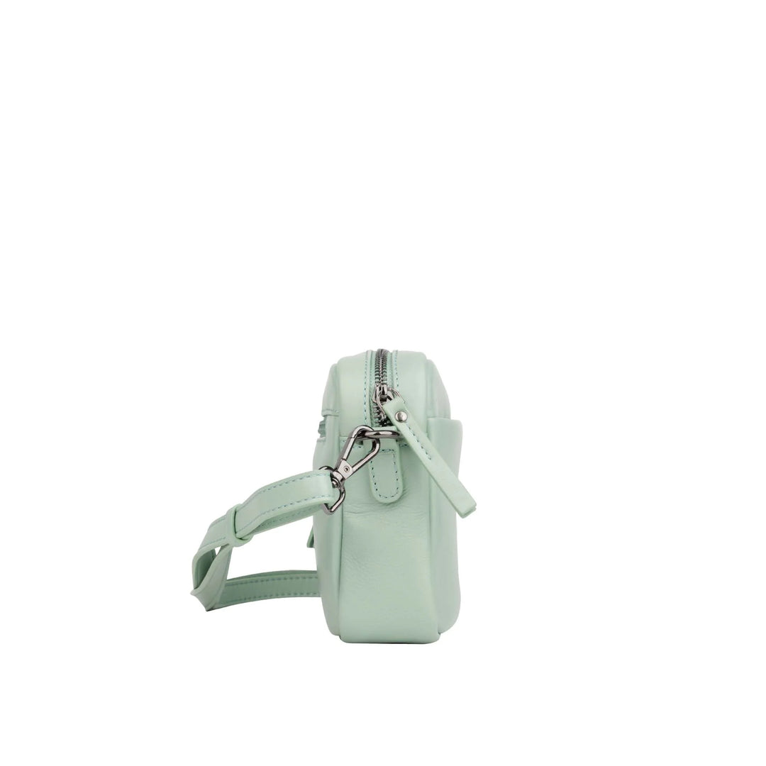 Zijkant Bellicci pia crossover mintgroen #kleur_mintgroen