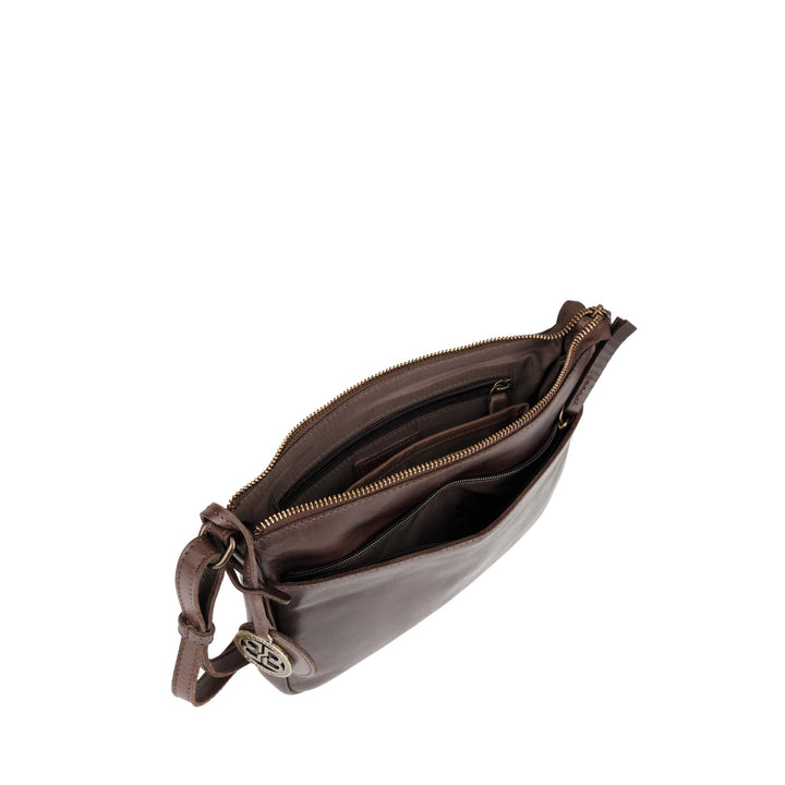 Binnenkant Bellicci Cecillia crossover tas #kleur_donkerbruin