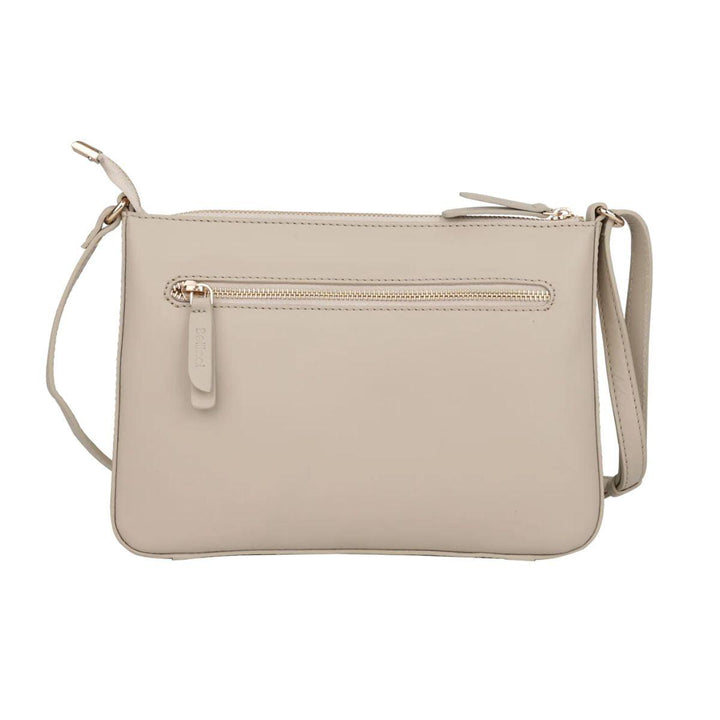 Achterkant Bellici Milena leren crossbody tas beige #kleur_beige