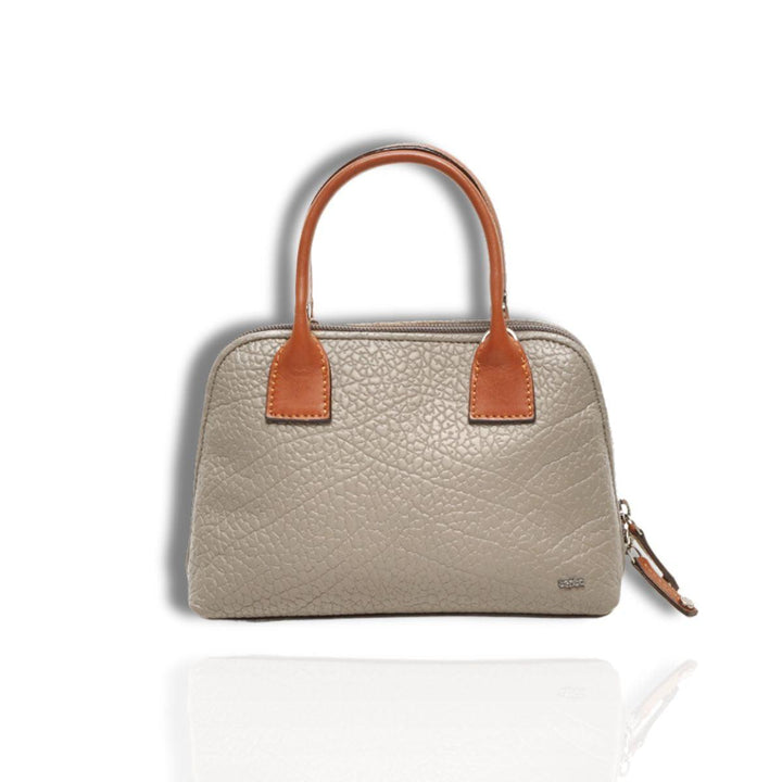 Voorkant Berba leren crossbody mini bag 210 taupe #kleur_taupe