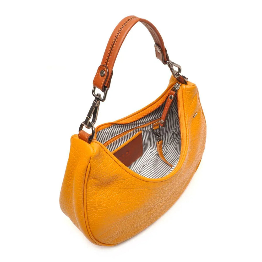 Binnenkant Berba 310 leren schoudertas geel #kleur_geel