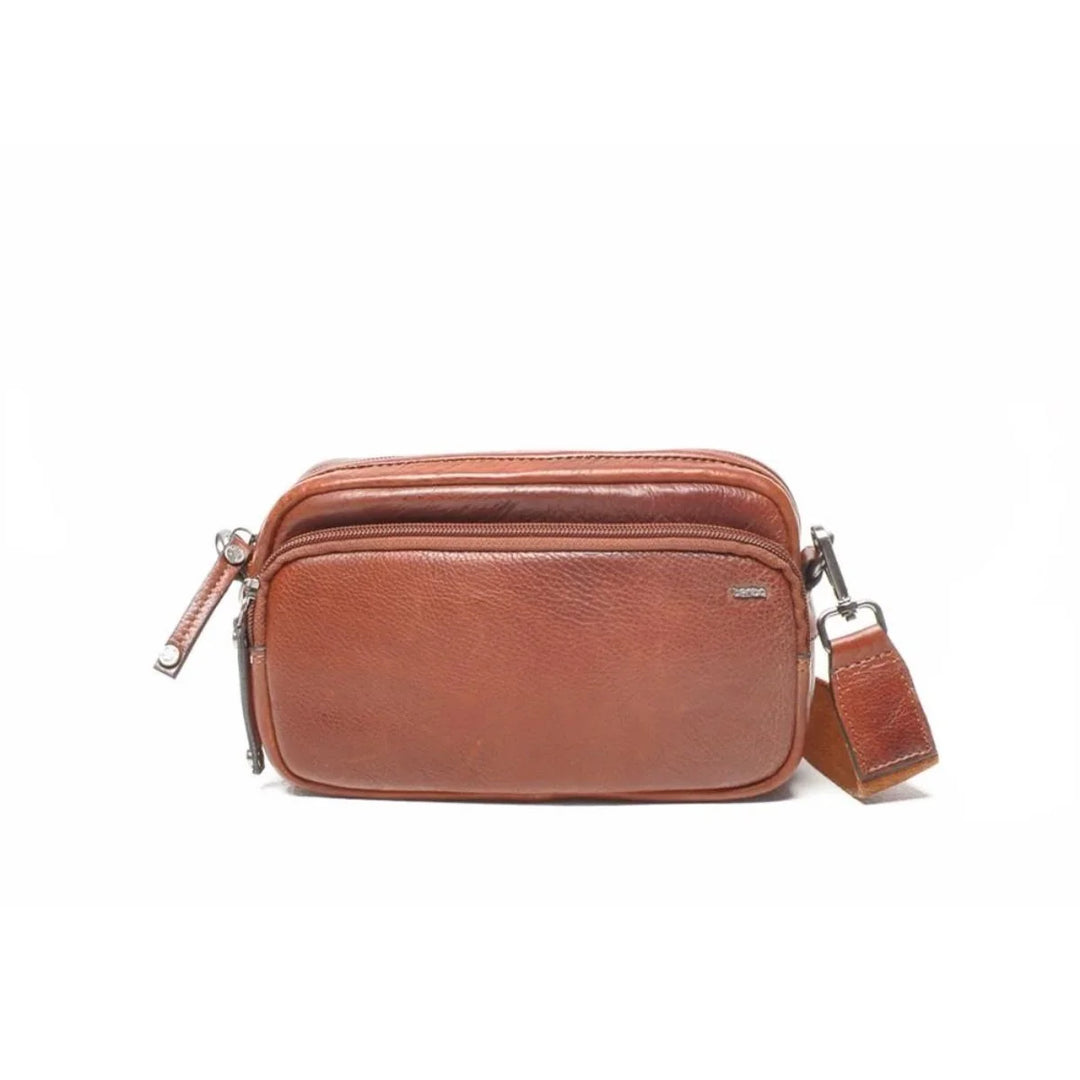 Voorkant van de Berba 335-055 crossover tas cognac #kleur_cognac