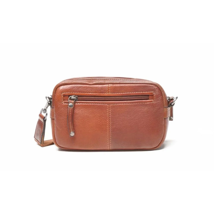 Achterkant van de Berba 335-055 crossover tas cognac #kleur_cognac