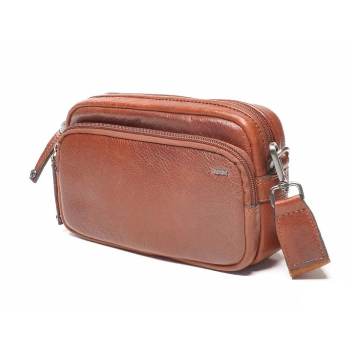 Voorzijde van de Berba 335-055 crossover tas cognac #kleur_cognac