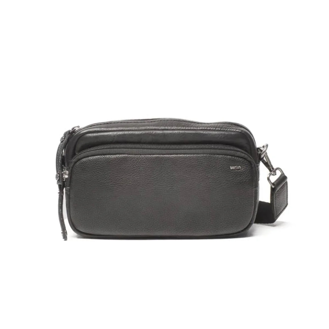 Voorkant van de Berba 335-055 crossover tas zwart #kleur_zwart