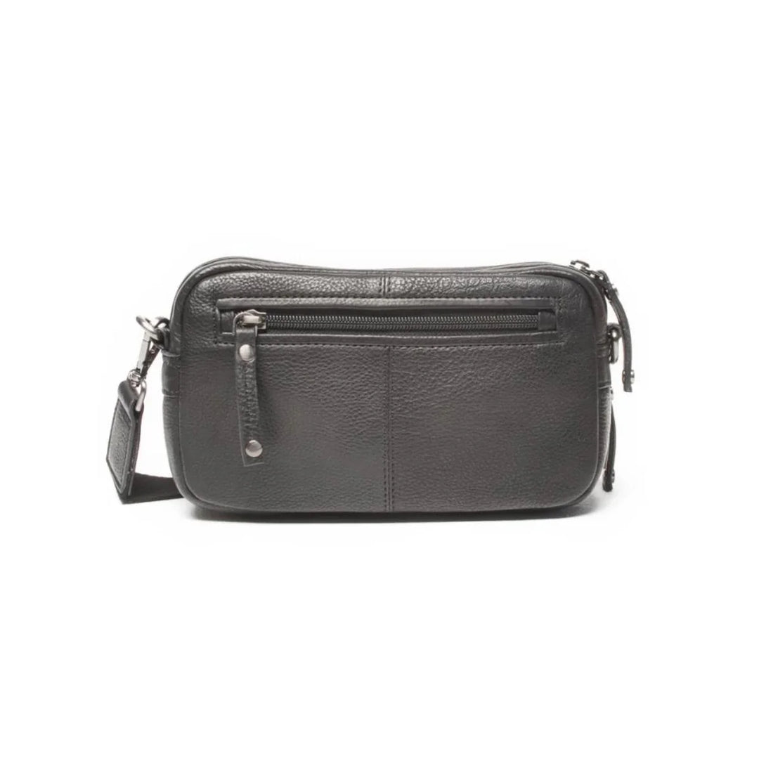 Achterkant van de Berba 335-055 crossover tas zwart #kleur_zwart