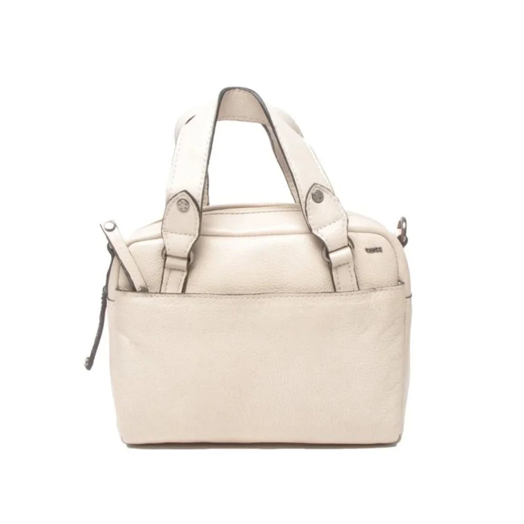 Voorkant van de Berba 335-075 leren handtas in chalk #kleur_chalk