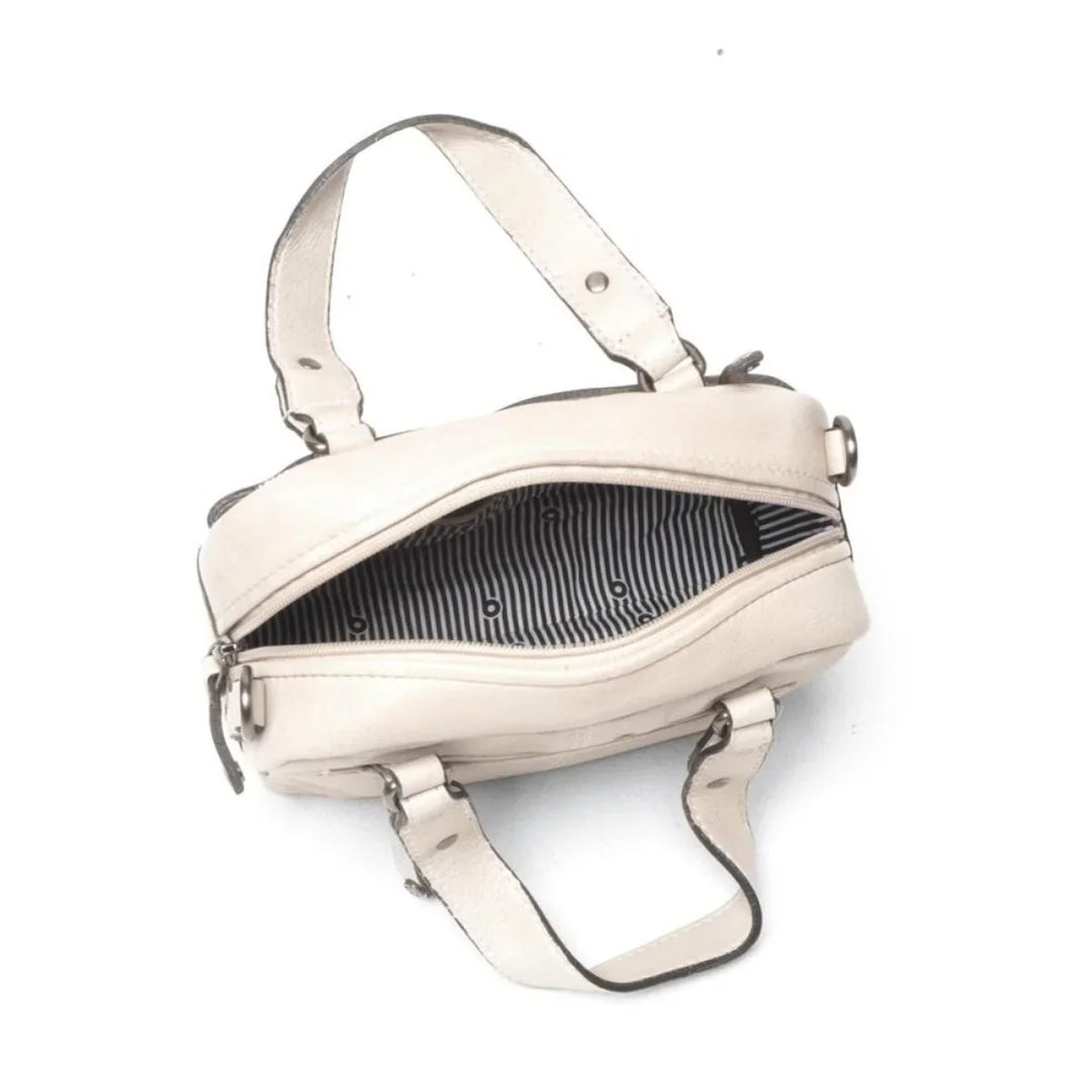 Binnenkant van de Berba 335-075 leren handtas in chalk #kleur_chalk