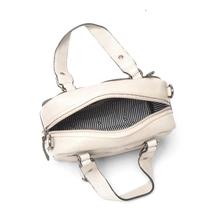Binnenkant van de Berba 335-075 leren handtas in chalk #kleur_chalk