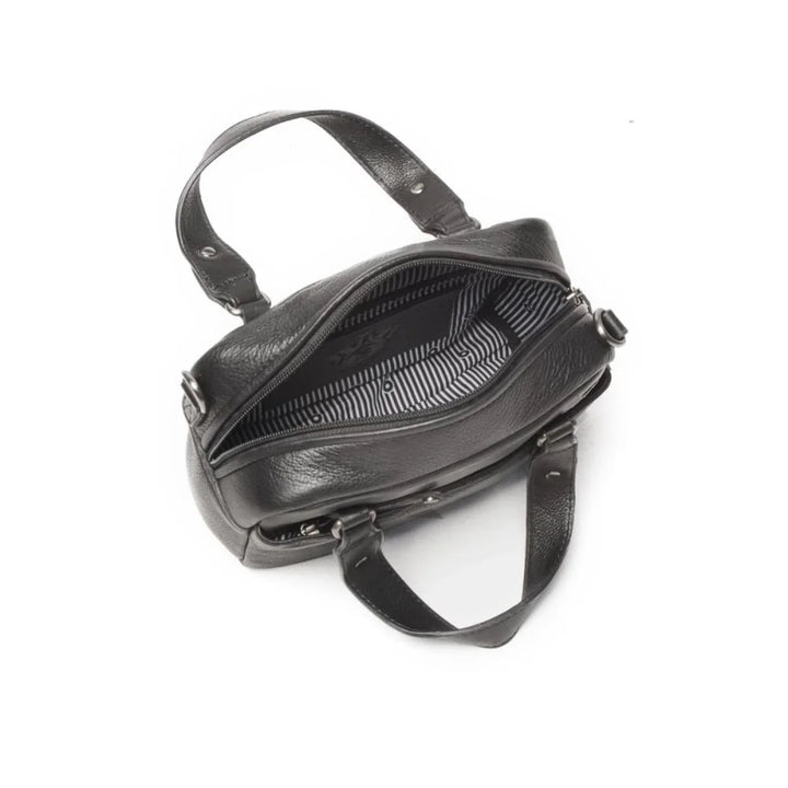Binnenkant van de Berba 335-075 leren handtas in zwart #kleur_zwart