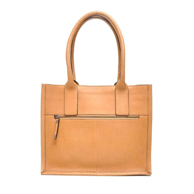 Achterkant Berba 115 icon leren schoudertas beige #kleur_beige 