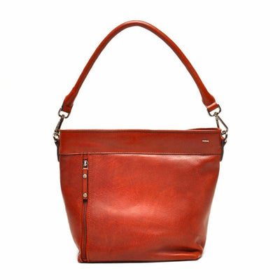 Voorkant Berba Lucca Bucket bag cognac #kleur_cognac