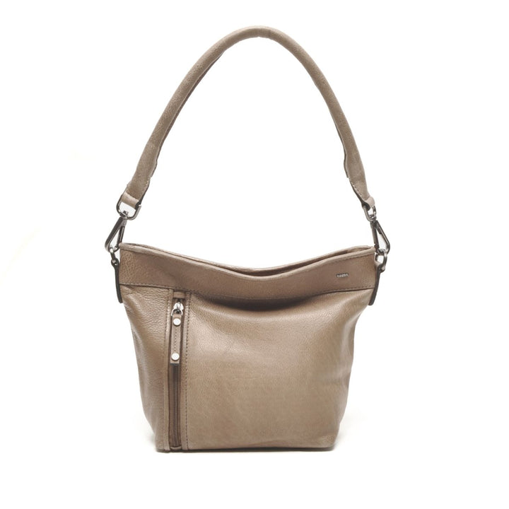 Voorkant van het leer van de Berba Lucca 052 leren schoudertas dust #kleur_dust