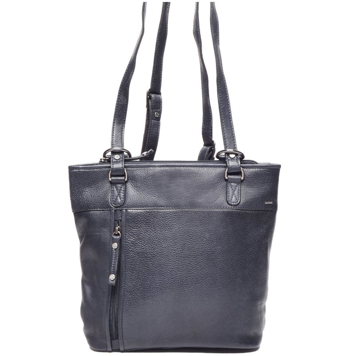 Voorkant van de Berba Lucca 335-697 rugzak en schoudertas in de kleur navy #kleur_navy