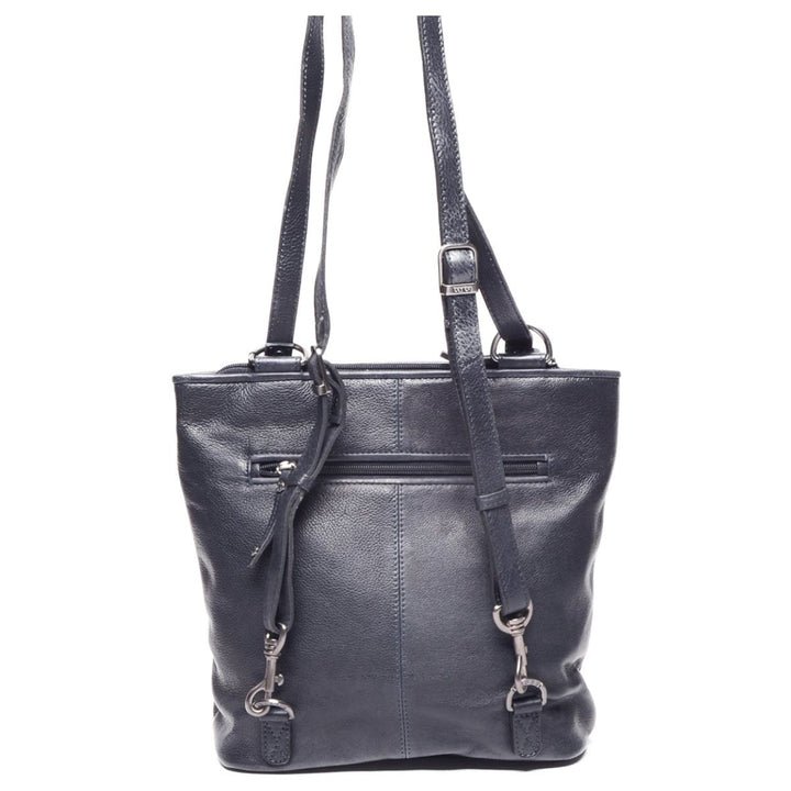 Achterkant van de Berba Lucca 335-697 rugzak en schoudertas in de kleur navy #kleur_navy