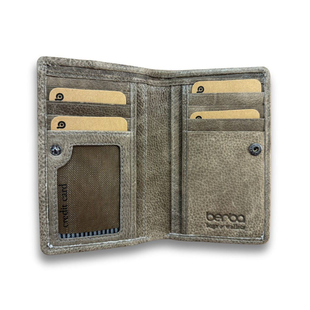 Binnenkant van de Berba lucca dames portemonnee dust #kleur_dust