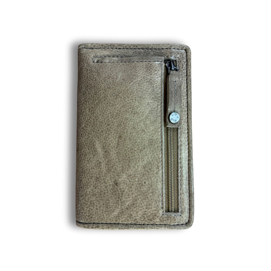Achterkant van de Berba lucca dames portemonnee dust #kleur_dust