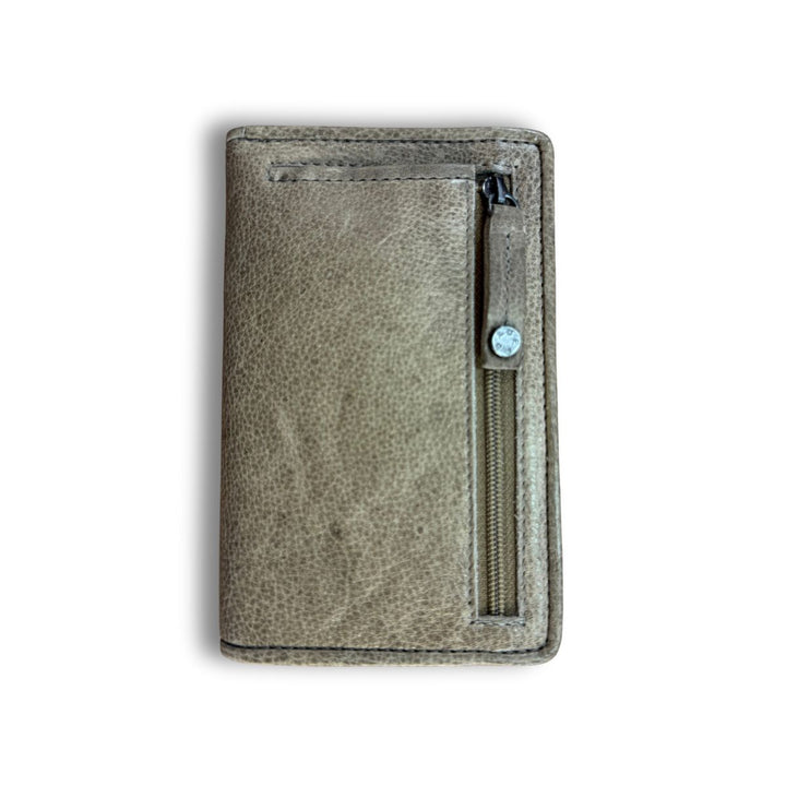 Achterkant van de Berba lucca dames portemonnee dust #kleur_dust