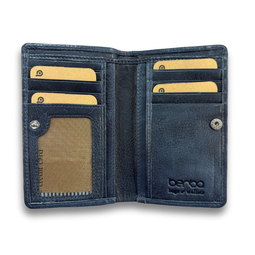 Binnenkant van de Berba lucca dames portemonnee navy #kleur_navy