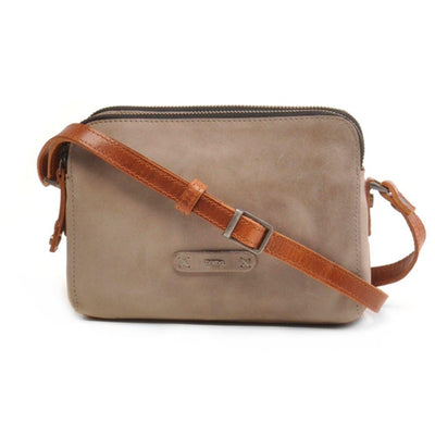Voorkant Berba 123 Leren crossbody grijs #kleur_grijs