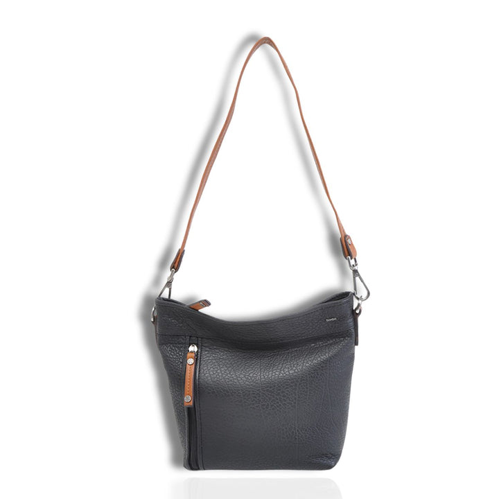 Voorkant Berba Chamonix 052 schoudertas zwart #kleur_zwart
