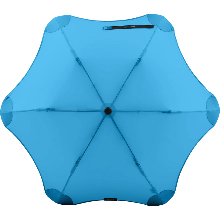 Bovenkant Blunt Metro opvouwbare paraplu in het blauw #kleur_blauw