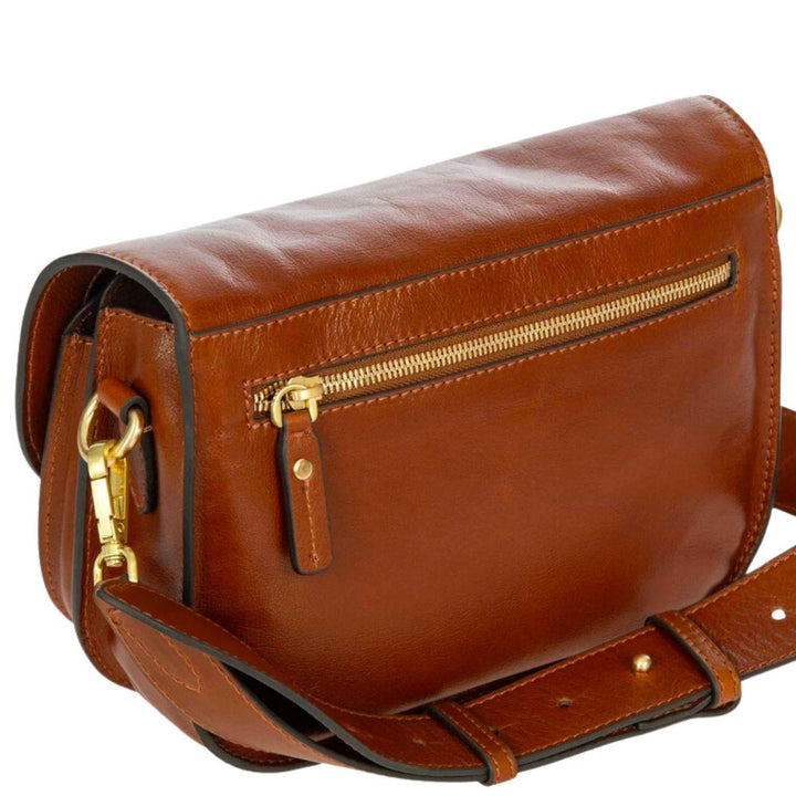 Achterkant Bric's 05944 Volterra messenger bag cognac #kleur_cognac