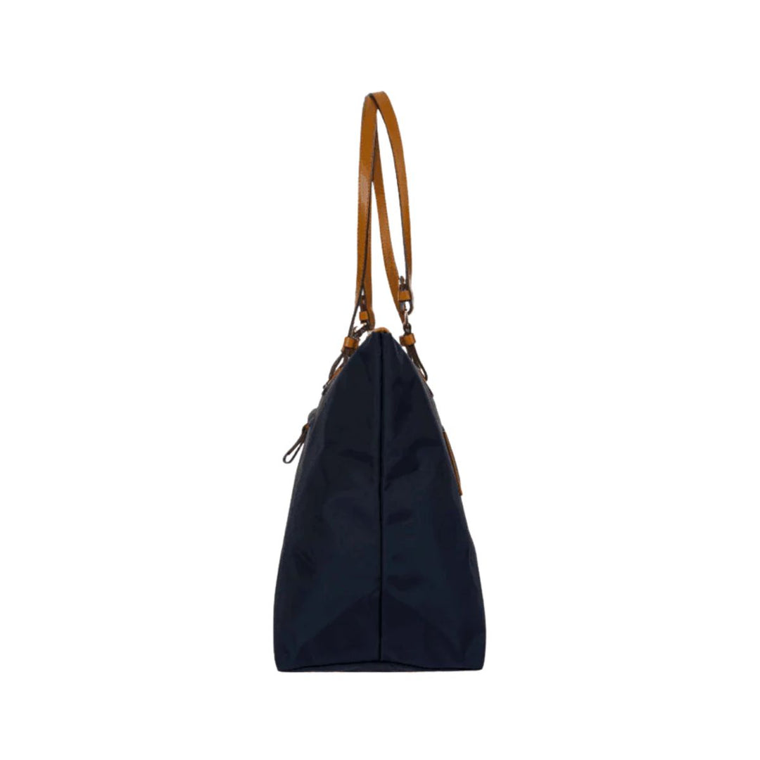 Zijkant van de Bric's 45070 -Collection grote shopper navy #kleur_navy