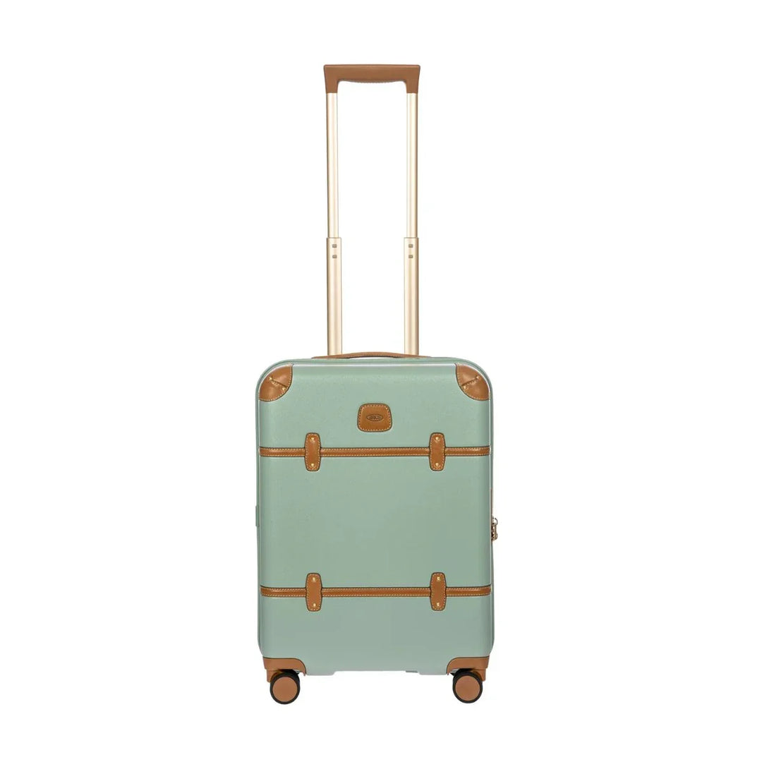 Voorkant van de Bric's Bellagio handbagage in het eucalyptus #kleur_eucalyptus