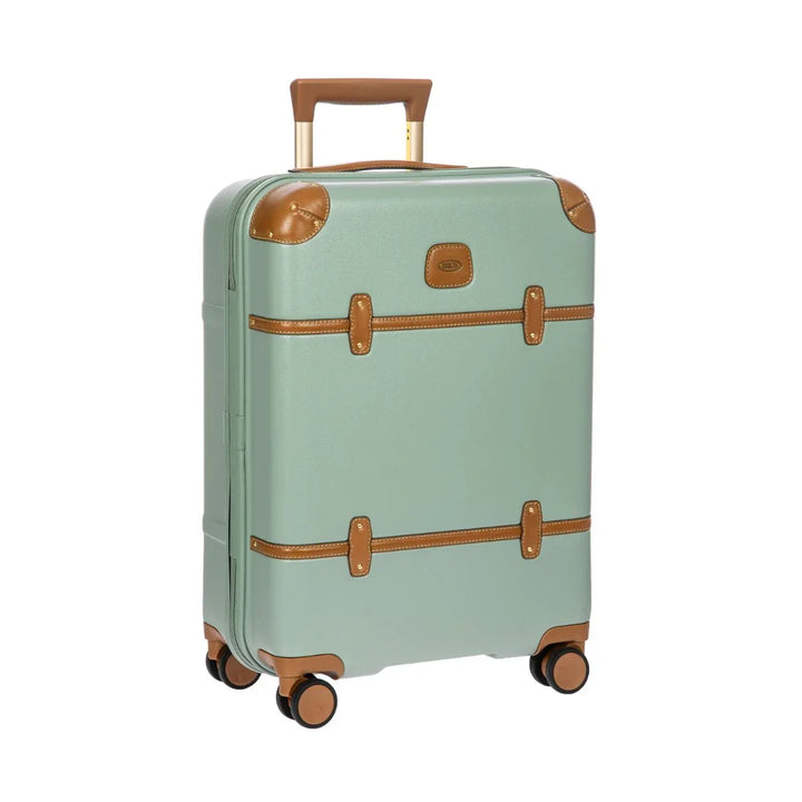 Voorzijde van de Bric's Bellagio handbagage in het eucalyptus #kleur_eucalyptus