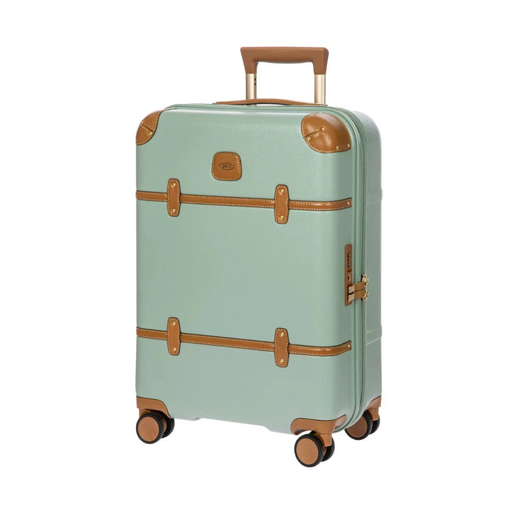Voorzijde van de Bric's Bellagio handbagage in het eucalyptus #kleur_eucalyptus