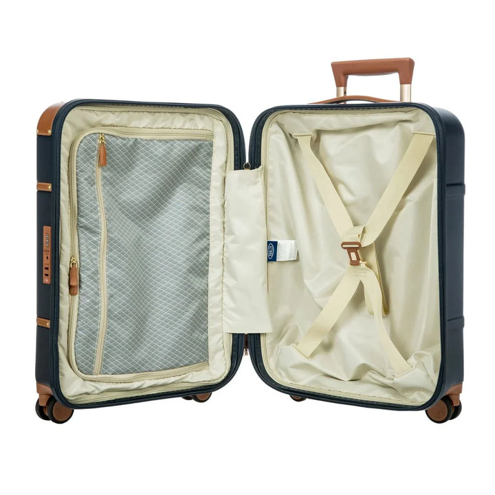 Binnenkant van de Bric's Bellagio handbagage in het navy #kleur_navy