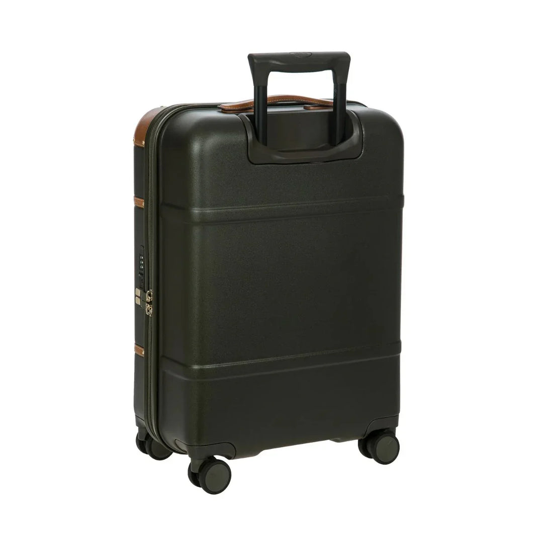 Achterkant van de Bric's Bellagio handbagage in het olijf #kleur_olijf