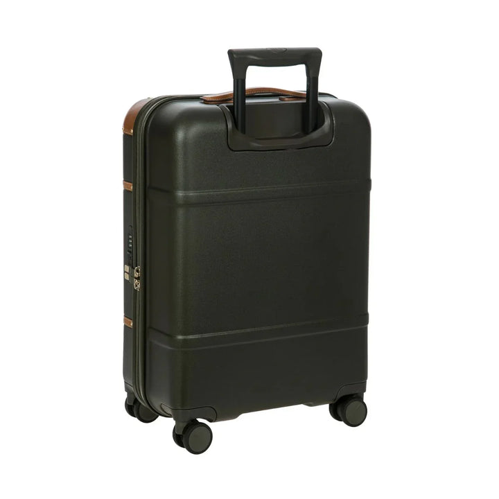 Achterkant van de Bric's Bellagio handbagage in het olijf #kleur_olijf