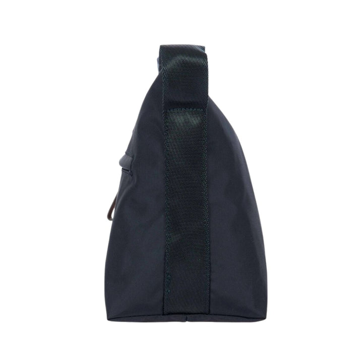 Zijkant Bric's x-bag 45056 kleien schoudertas navy #kleur_navy