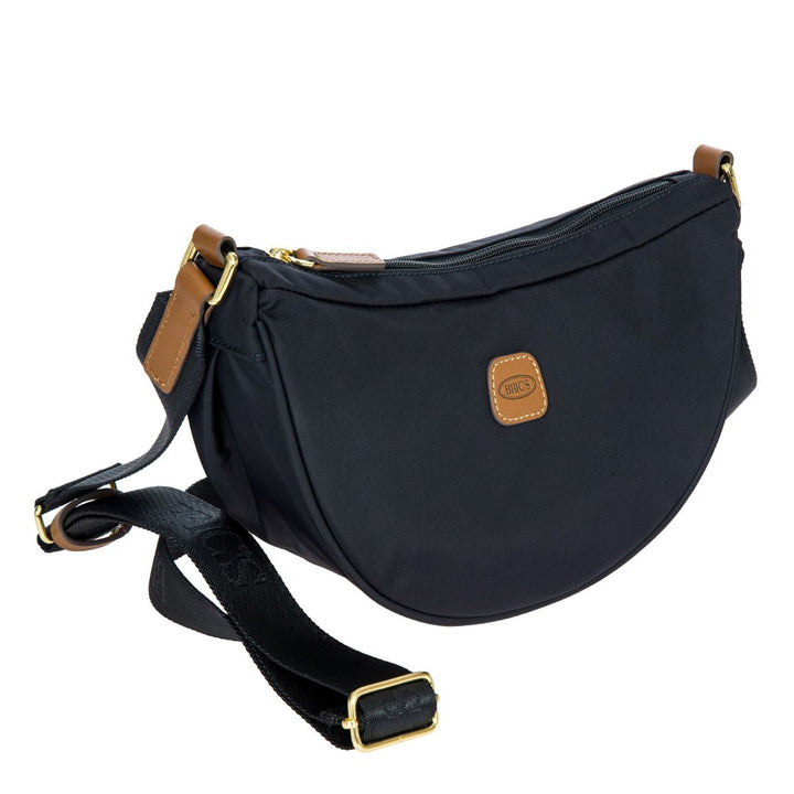 Voorzijde van de X-Collection Halfmoon bag in navy #kleur_navy