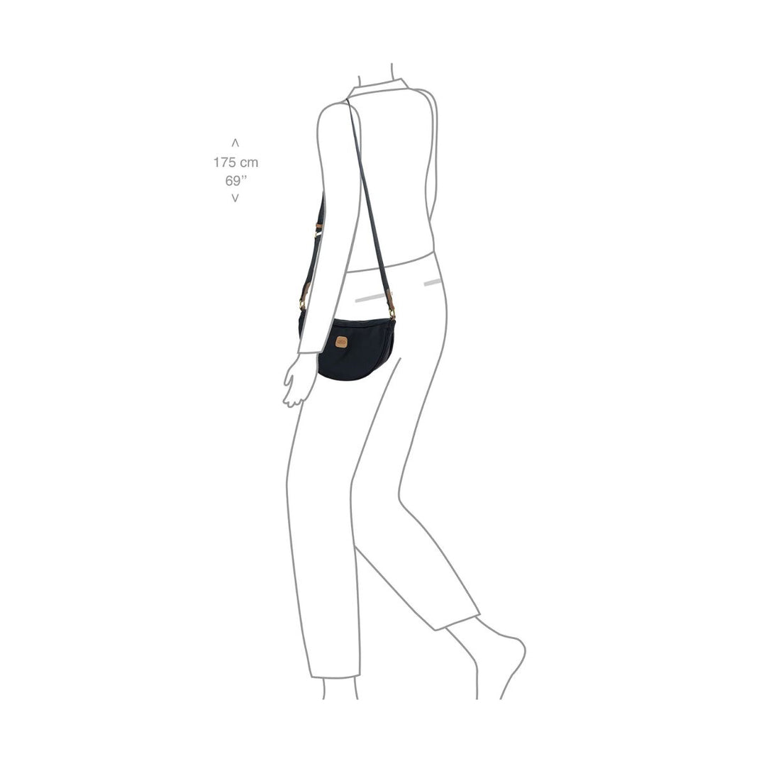 De X-Collection Halfmoon bag in navy in maat indicatie #kleur_navy