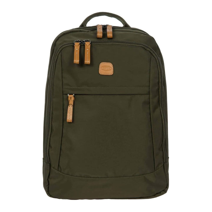 Voorkant van de Metro Laptop rugzak van Bric's in Olijf #kleur_olijf