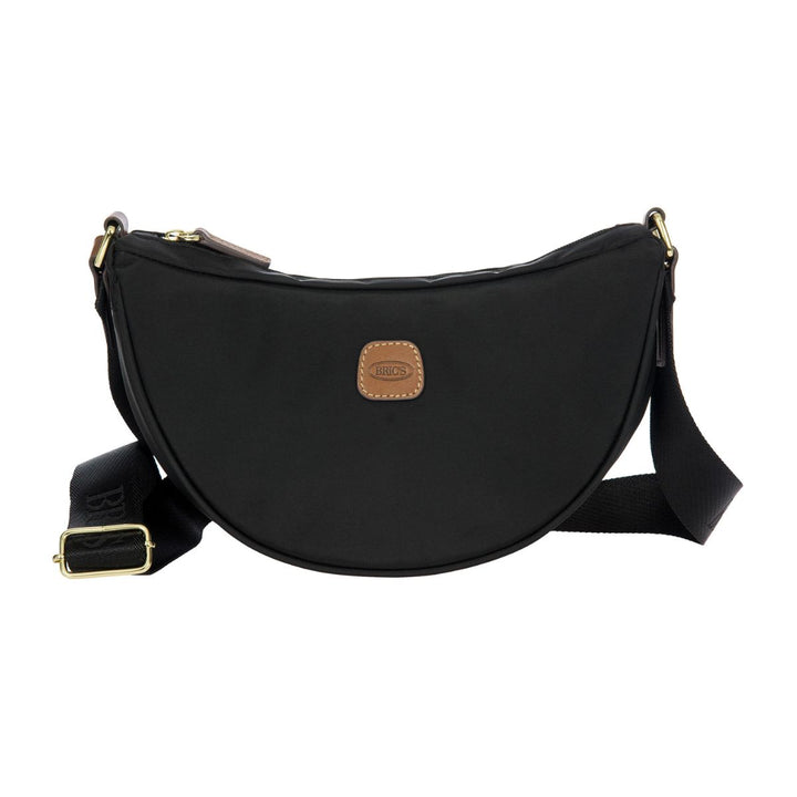 Voorkant van de X-Collection Halfmoon bag in zwart #kleur_zwart