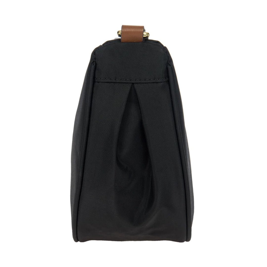 Zijkant van de X-Collection Halfmoon bag in zwart #kleur_zwart