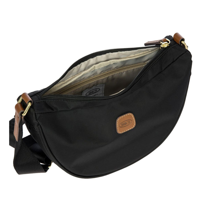 Binnenkant van de X-Collection Halfmoon bag in zwart #kleur_zwart