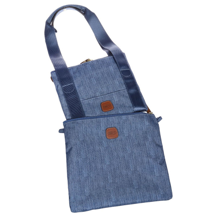 Opbergtasje in gebruik van de Bric's 202 jeans weekendtas #kleur_jeans