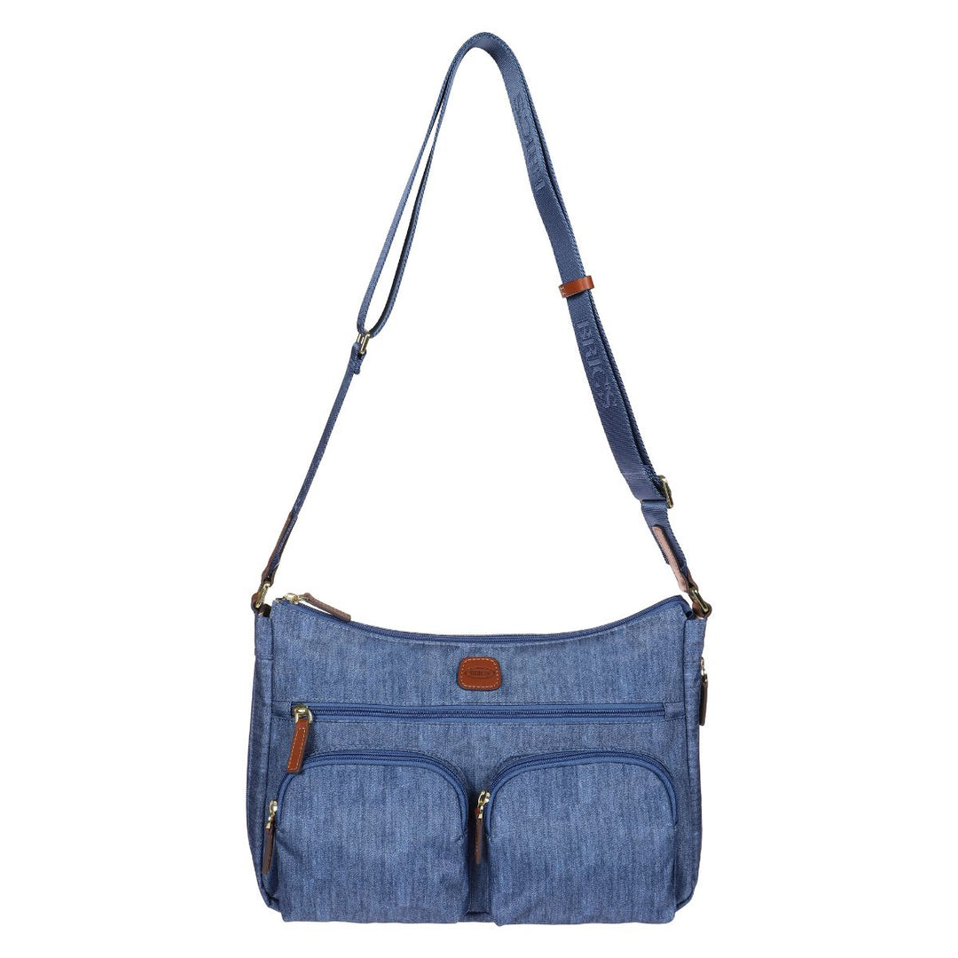 Voorkant van de Bric's 45055 X-collection schoudertas shopper jeans #kleur_jeans