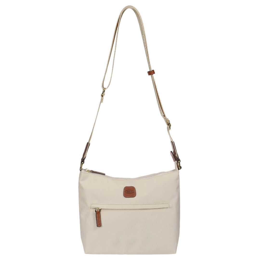 Voorkant met schouderriem van de Bric's X-collection 45056 crossbodytas beige #kleur_beige
