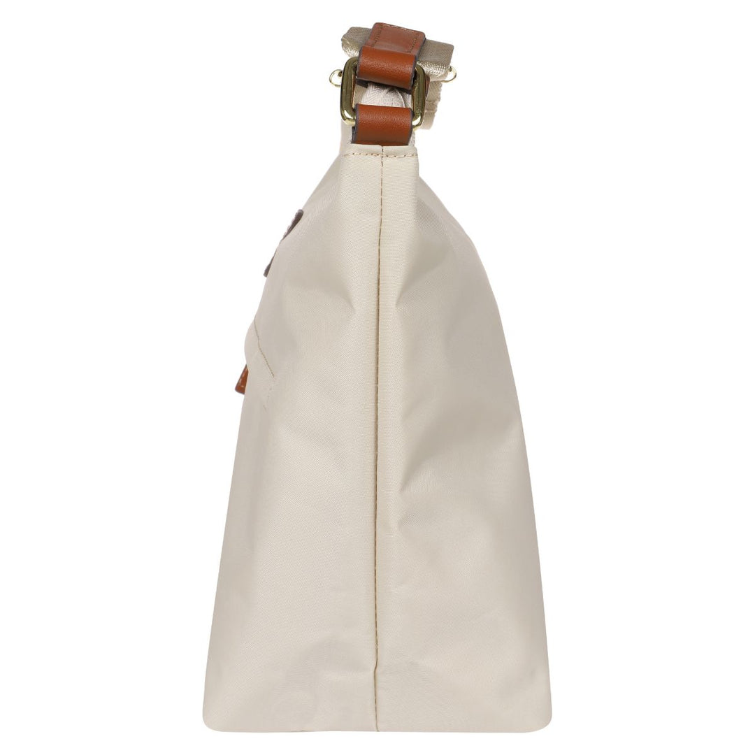 Zijkant van de Bric's X-collection 45056 crossbodytas beige #kleur_beige