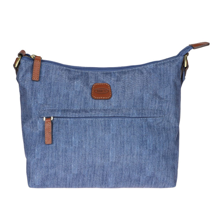 Voorkant van de Bric's X-collection 45056 crossbodytas jeans #kleur_jeans