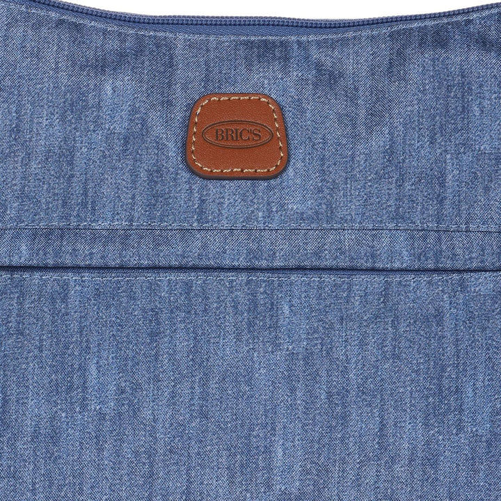 Details van het materiaal van de Bric's X-collection 45056 crossbodytas jeans #kleur_jeans