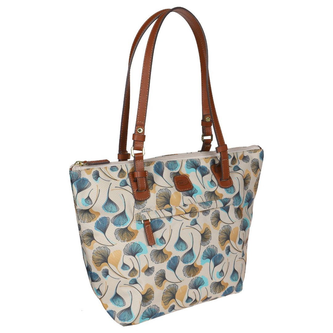 Voorzijde van de Bric's 45071 middelmaat shopper flowers #kleur_flowers