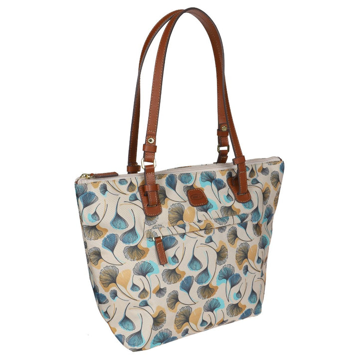 Voorzijde van de Bric's 45071 middelmaat shopper flowers #kleur_flowers