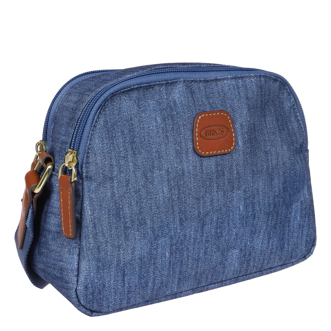 Voorzijde van de 45085 X-collection crossbody tas jeans #kleur_jeans